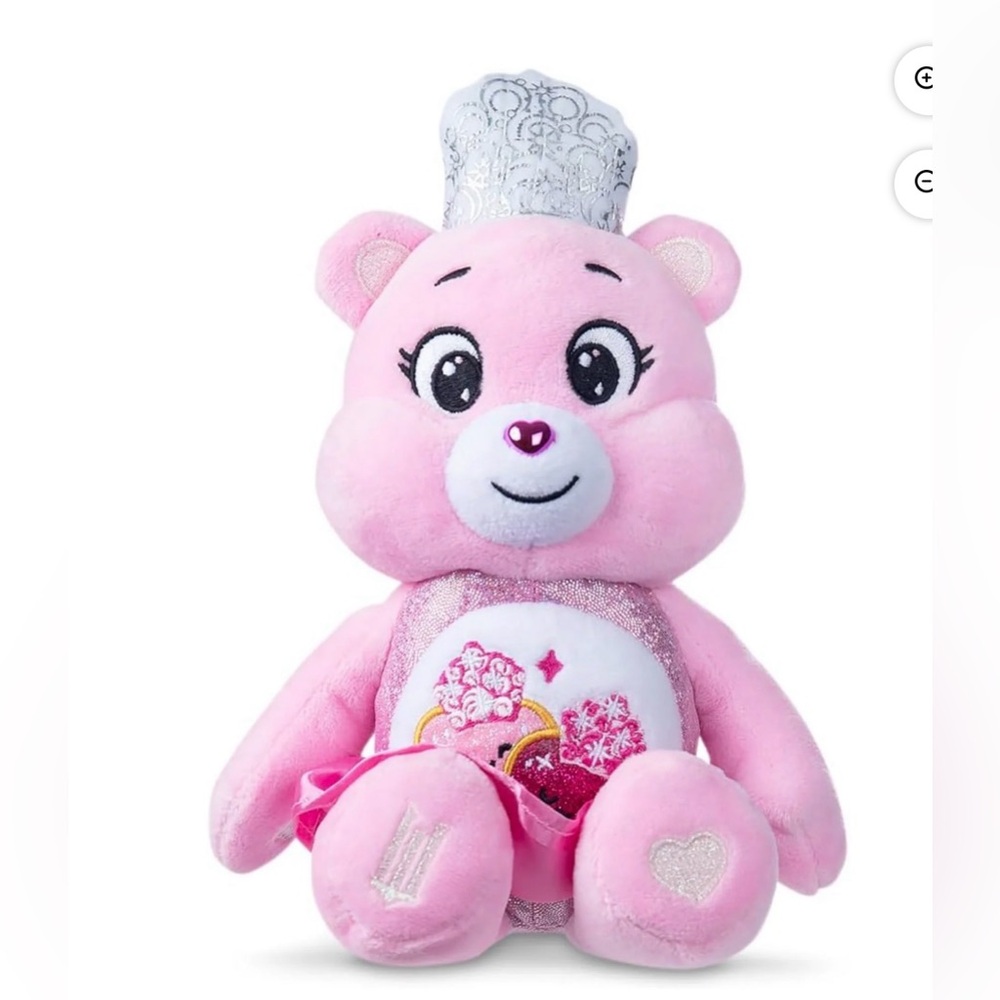 Glinda Wicked x Care Bears Official Pink Plush Bear Toy NWT wicked for good